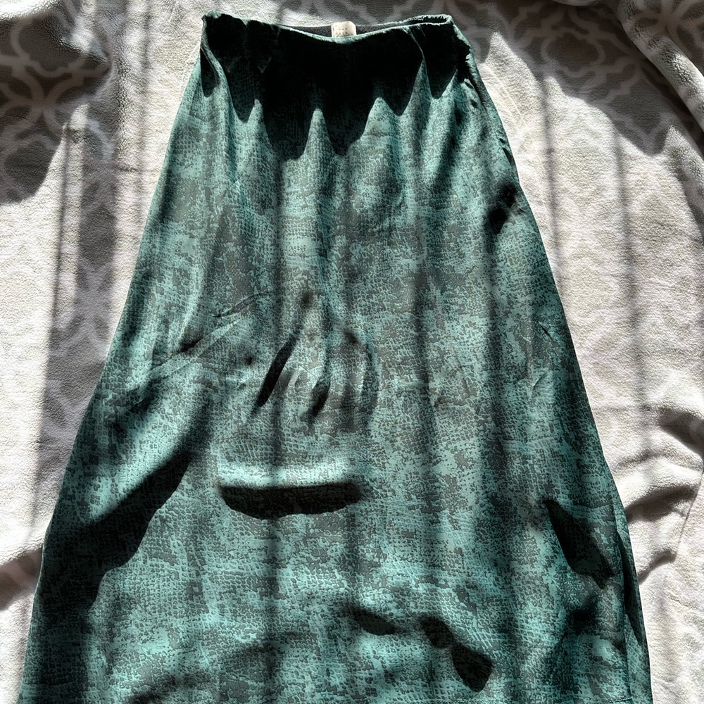 Long silk skirt